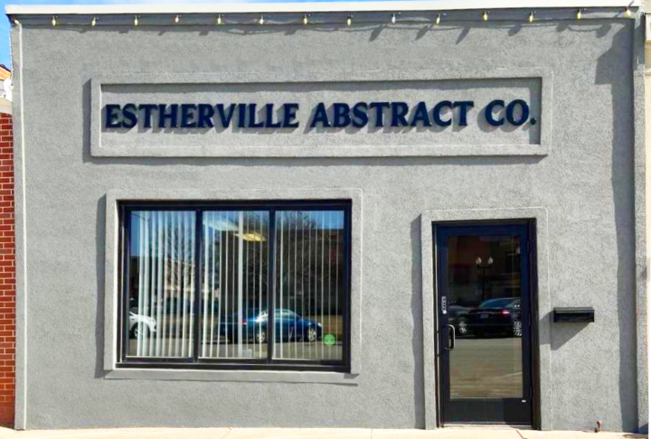 The Estherville Abstract Company office at 20 North 7th Street
